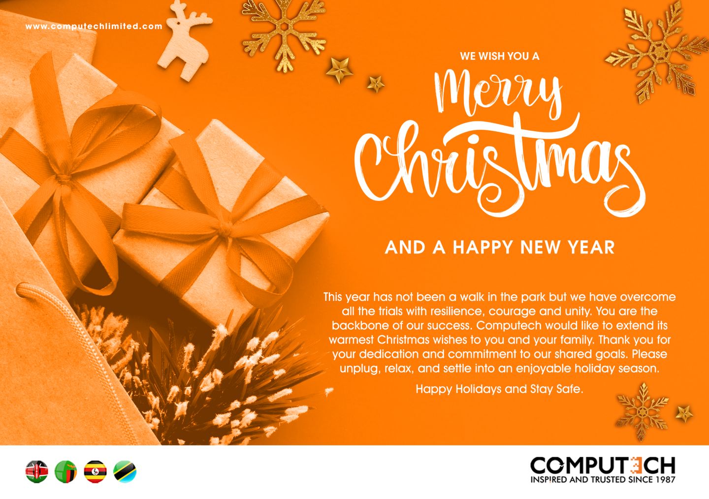 Figure 3: Merry Christmas and a Happy New Year from the Leading Systems Integrator in Kenya & East Africa