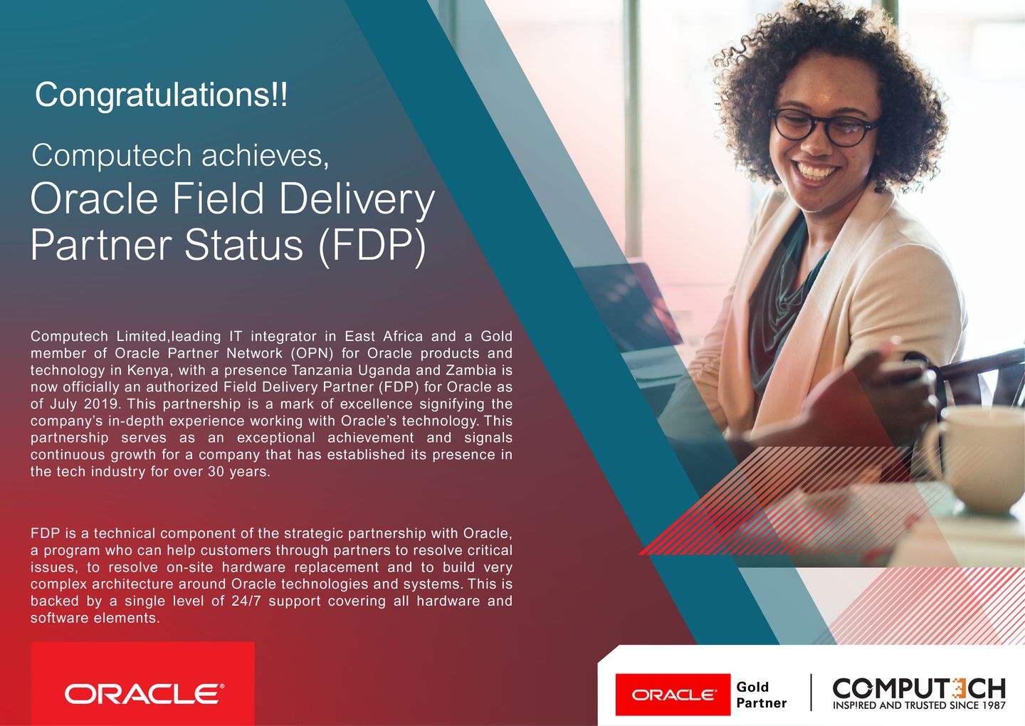 Computech awarded with the oracle Field Delivery Partner Status (FDP)