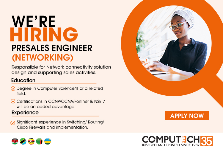 Computech limited is hiring a Presales Engineer Networking